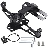 MospdyGear Motorrad Kennzeichenhalter, Schwarze Nummernschildhalter, Verstellbare Lenkung, mit Beleuchtung, Ersatz für Yamaha MT01 MT07 MT09 FZS1000 FZS600