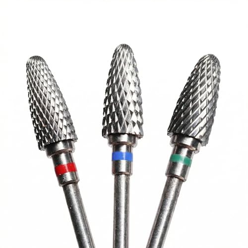 Juego 3 Brocas de Taladro para Uñas 3/32" Tungsteno miniatura 1