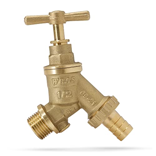 Outside Tap 1/2' Hose Pipe Bibtap WRAS Approved Double Check Outdoor Garden Brass Bib Taps