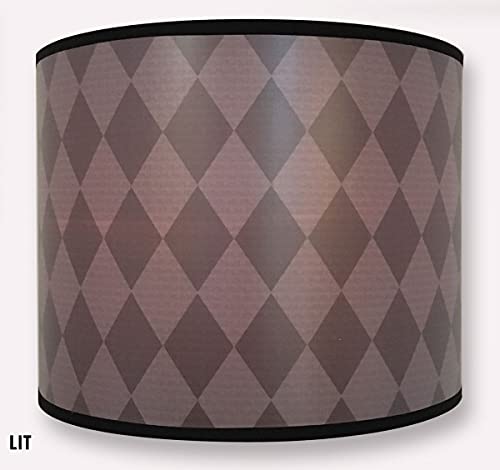 Image of Royal Designs, Inc. Trendy Decorative Handmade Drum Shade, Made in USA, 10in, HBC-8031-10, Black Diamonds
