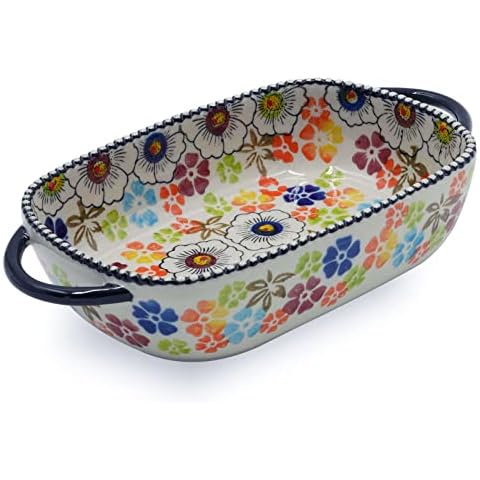 Qeeadeea lasagne auflaufform klein 1 person, 700ml rechteckig lasagneform keramik Cover