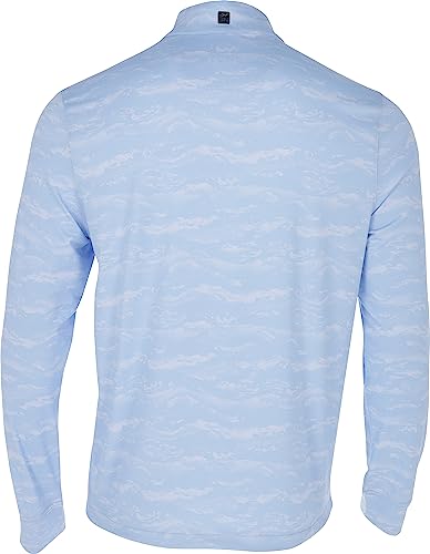 Greg Norman Oceanview 1/4 Zip Blue Haze Outerwear Men L