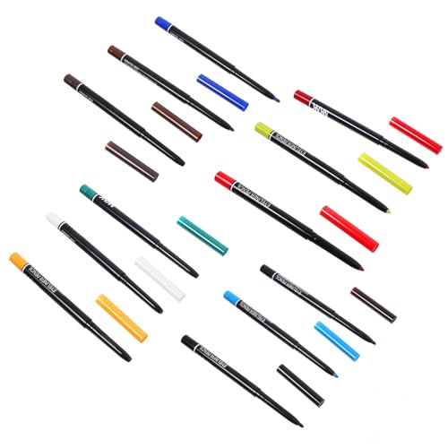 Happyyami 12Piezas Lápices De Maquillaje Para Ojos y Lápices De Dibujo De Lápiz De Ojos y Perfilador De Herramienta De Maquillaje Para Mujeres Colores
