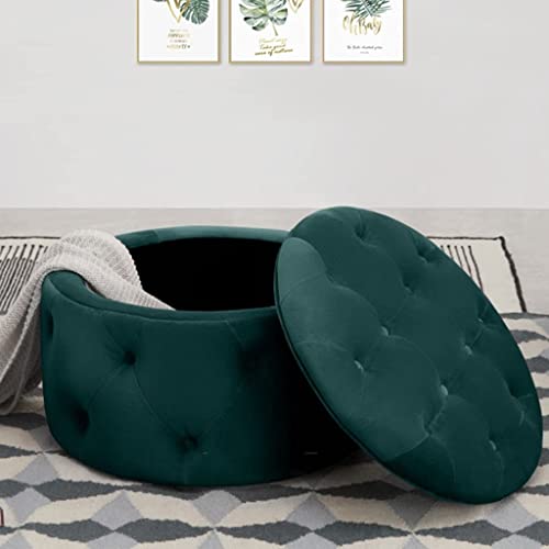 Tabouret bas avec rangement intégré et grand pouf de salon moderne