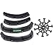 Huskey 4PCS Golf Cart Fender Flares W/Black Self-Taping Screws for Club Car DS 1993 & Up G/E Models,3-4 Inches Wide, Constructed of Impact-Resistant ABS plastic,for Lifted Golf Cart W/Offroad Tires
