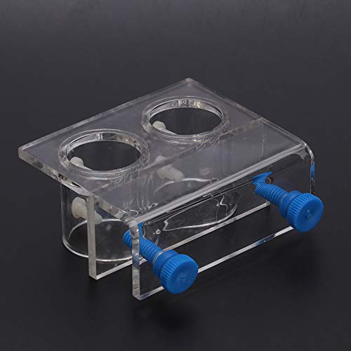 Acrylic Aquarium Pipe, Clamp/Holder Clamp Holder to Fix Inflow Transparent Water Tube Soft Fixture for Air Pump Accessories Outflow Fish Aquarium (Double Hole)