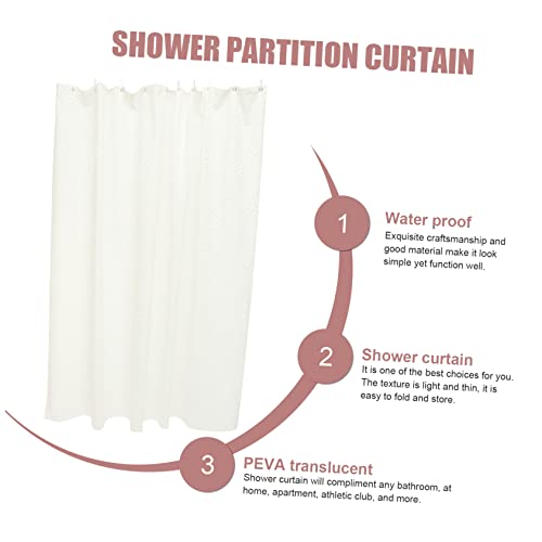 Rideau de douche lavable et imperméable anti-éclaboussures en polyester - 3