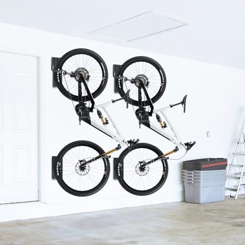 YJDayy Suporte de parede para garagem, suporte de parede – 2 unidades giratórias de aço inoxidável p