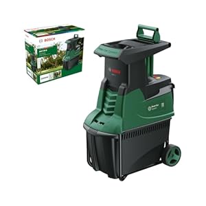 Bosch Leisehäcksler AXT 25 D (2.500 W; geeignet für Hartholz und Dornensträucher; integrierte Fangbox 53 l; in Karton)