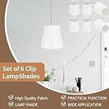 Chandelier Lampshade 6Pcs Small Lamp Shades Clip LampShades 3.5x5.5x5inch Fabric Lamp Shade Ceiling Light Clip on Pendantlampshades Little Upright Wall - Image 7