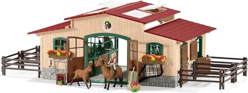 Schleich 42195 Scuderia Con Cavalli E Accessori, Da 3 Anni, Farm World - Playset, 96 Pezzi - 16