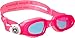 Aqua Sphere Moby Junior Swim Goggles with Blue Lens (Pink/White). UV Protection Anti-Fog Swimming Goggles for Kids