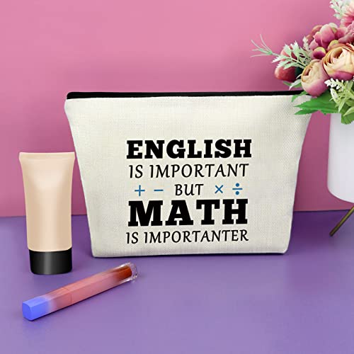 Math Teacher Gifts Math Teacher Appreciation Gift Makeup Bag Math Lover Gift Graduation Gifts For Her Thank You Gifts Cosmetic Bag Retirement Gifts For Math Teacher Birthday Gift Cosmetic Travel Pouch #TOP1
