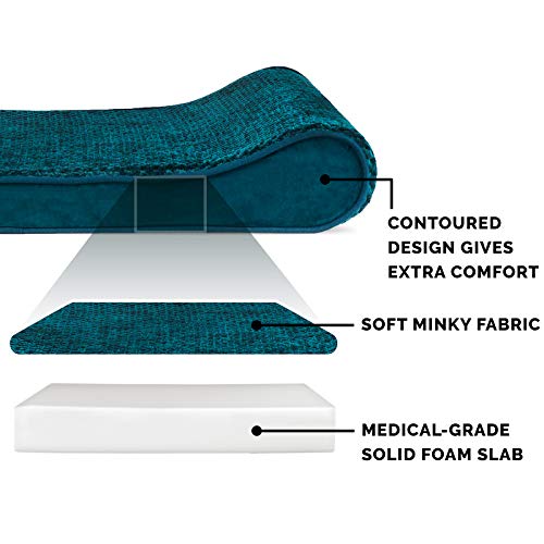 Furhaven Small Orthopedic Dog Bed Minky Plush & Velvet Luxe Lounger W/ Removable Washable Cover - Spruce Blue, Small #TOP2