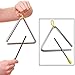 E-outstanding Rhythm Steel Triangle 2PCS 5 Inch Musical Steel Triangles Percussion Instruments with Strikers