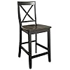 Crosley Furniture X-Back Bar Stool (Set of 2), 24-inch, Black Crosley Furniture X-Back Bar Stool (Set of 2), 24-inch, Black