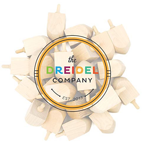 The-Dreidel-Company-Hanukkah-Wooden-Dreidel-Design-Your-Own-3-Inch-Chanukah-Dreidel-Unfinished-and-Natural-24-Pack