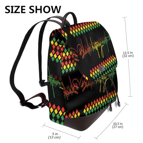 Black History Month Celebrated February Microfiber PU Leather Backpack Lightweight Daypack Bag for Travel Business Commute Gym2