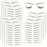 20 Sheets 200 Pairs Eyebrow Tattoo Sticker Waterproof 4D Hair-Like Natural Fake Tattoo Eyebrows Transfers Stickers Peel Off Brows Grooming Shaping Makeup Sticker for Women Girls, Brown