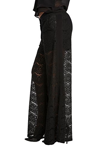 Standards & Practices Modern Women's Black Spring Peekaboo Lace Palazzo Pant3