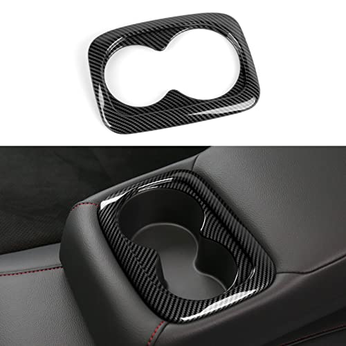 Image of Car Cup Holder Water Cover Decals for 2022-2026 Honda Civic 11th Gen Accessories ABS Carbon Fiber Stickers