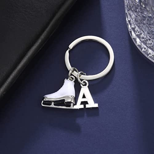 Likgreat Ice Skate Keychain Figure Skating Keychains For Girls Initial Ice Skating Charm Keyring Handbag Decoration #TOP4