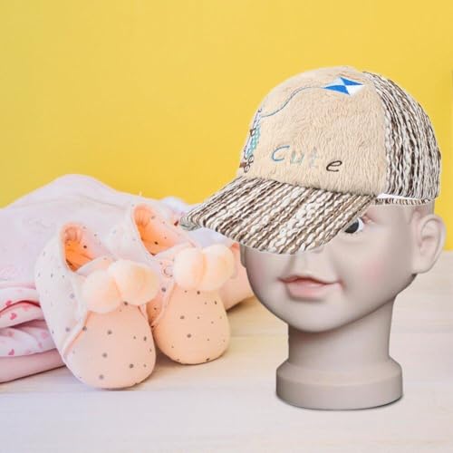 Maniquí de cabeza infantil multiusos para exhibición estable de bufandas 7