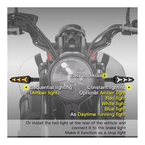 Clignotant de moto LED allume la lampe indicateur flash 10mm