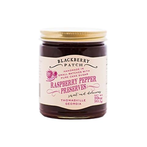 Raspberry Pepper Preserves - Blackberry Patch 10 oz Jar - Gourmet All Natural Organic, replaces Jam and Jelly, Authentic Homemade Old Fashioned made i Cover