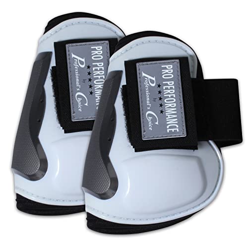 Professional's Choice Pro Performance Show Jump Boots | Hind Rear Pair | Universal Size | Standard Fastener | White