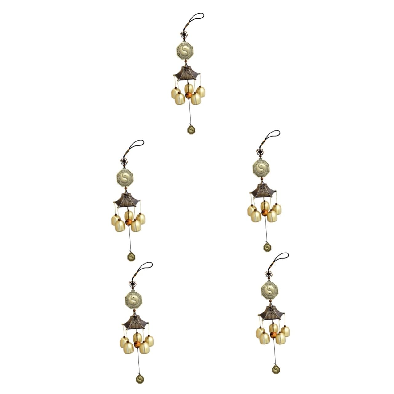 GANAZONO Chimes for Outdoors 5pcs Peace Bell Metal Chimes chimes Outdoors Memorial Chime Dead down Vintage Copper Block Chimes for outside Deep Tone Chinese Chimes Outdoor