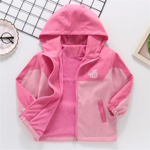 Girls Waterproof Hooded Jacket for Teen 𝐂olor Block Lightweight Zip Up Raincoat Outdoor Athletic Windbreaker4