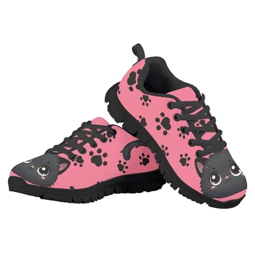 Girls Lightweight Running Shoes Breathable Mesh Tennis Shoes Non-Slip Fashion Sports Sneakers for Little Kids Size11-13/ Big Kids Size1-5