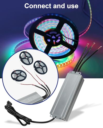 Image of LED Driver 12V 300W(100W X3),110 to 12 Volt Converter, 100-265V AC to 12V DC Low Voltage Output IP67 Waterproof LED Driver Power Supply Suitable for LED Lighting Outdoor Light and Any 12V DC LED
