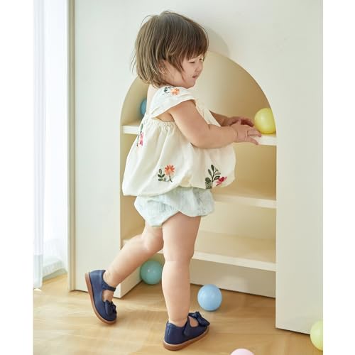 Image of Flaryzone Toddler Little Girl Mary Jane School Uniform Oxfords Flat Dress Shoes