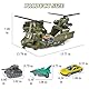 Mostop Militärhubschrauber-Spielzeugset mit Licht-Reibungsangetriebenes Transport-Hubschrauber-Spielzeug mit Panzer, Flugzeugen,Miniautos-Militärspielzeug-Spielset,Geburtstagsgeschenke für Kinder