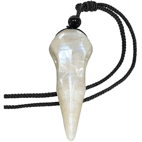 Nupuyai Moonstone Raven Skull Pendant Necklace Cover