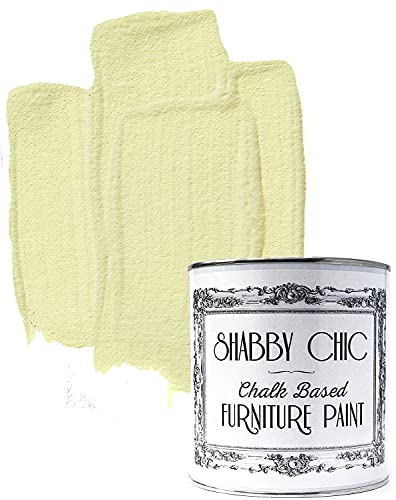 Shabby Chic Chalked Furniture Paint: Luxurious Chalk Finish Furniture and Craft Paint for Home Decor, DIY Projects, Wood Furniture - Interior Paints with Rustic Matte Finish - 8.5oz - Clotted Cream