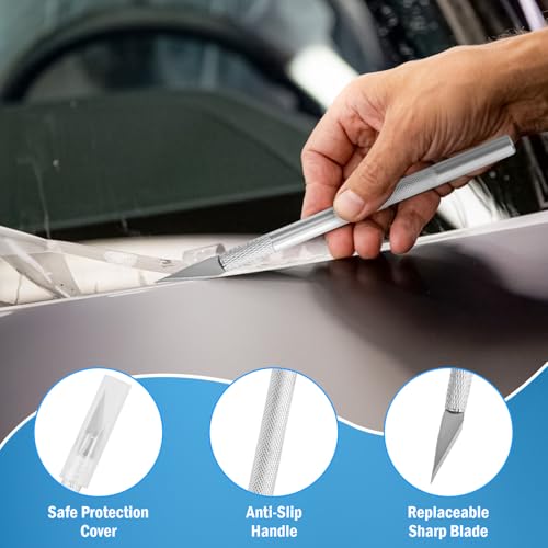 KILDOWS 10 Stück Rakel Set für Folie, Folierungs Werkzeug Autofolie Rakel Folienrakel Set mit Filzrakel Rakel Cuttermesser und 5 Ersatzklingen für Fensterfolien Tönungsfolie Auto Tapeten Möbelfolie