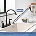 Black Kitchen Sink Faucet,Matte Black Kitchen Faucet with Sprayer,3 0r 4 Hole Kitchen Faucets for RV Laundry Utility Kitchen Faucet KMF023B-2