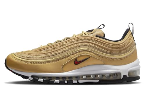 Nike Air Max 97 OG DQ9131 Women's Fashion Trainers (Metallic Gold/Black/White/Varsity 700 Red)