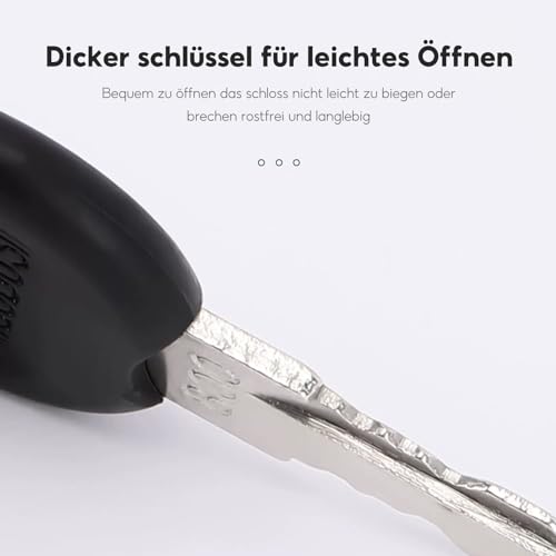 4 Sets Möbelschloss mit Schlüssel, 22mm Sicherheits Schrankschloss, Rostfreier Stahl Spindschloss Aufschraubschloss für Schubladen und Schränke