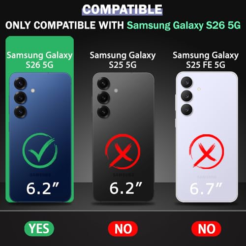 Image of TheGiftKart for Samsung S26 Case, Shockproof Clear Back Cover, Raised Bumps for Camera & Screen Protection, 360 Degree Protection Galaxy S26 Back Cover (PC & TPU, Transparent)