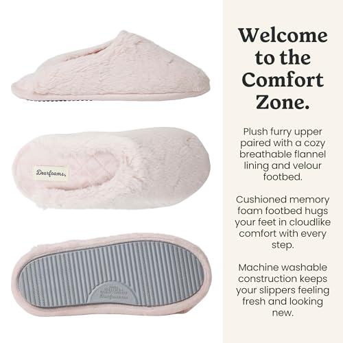 Image of Dearfoams Women's Bailey Plush Furry Scuff