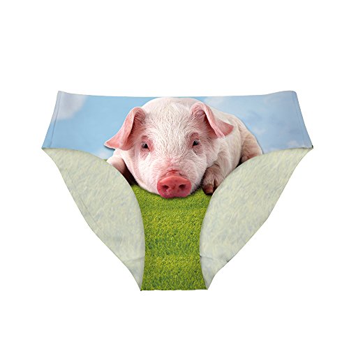 Image of Dellukee Sexy Women Underwear Briefs Breathable Hipster Panty White Alpaca Print