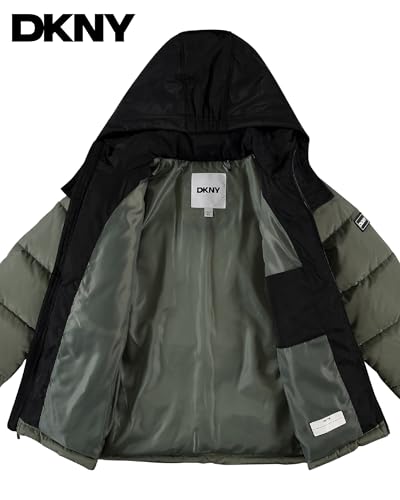 Image of DKNY Boys Puffer Jacket - Heavyweight Quilted Wind & Water Resistant Boys Winter Coat Poly Taffeta Insulated Winter Jacket