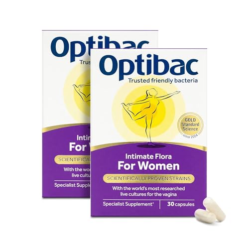 OptiBac Probiotics for Women - 30 Capsules Pack of 2 | Vaginal Probiotic with Lactobacillus rhamnosus GR-1 & Lactobacillus reuteri RC-14 | Supports Intimate Flora pH Balance & Urinary Health