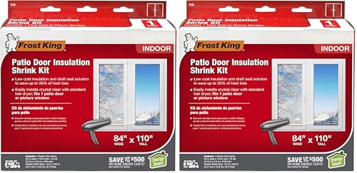 Frost King V76H Shrink Window Kit 84-Inch by 110-Inch, Clear (Pack of 2)