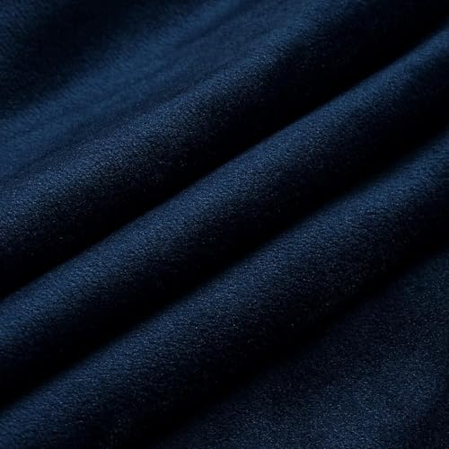 Image of 5-Piece Velvet Cushion Covers, 14x14 inch, Dark Blue | Soft Solid Decorative Throw Square Pillow Cases Modern Luxury Home Decor for Couch Sofa Bedroom Livingroom