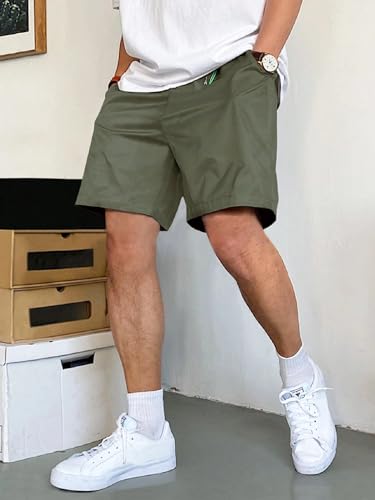 Image of QNIM Shorts for Men | Casual Cotton Drawstring Summer Shorts | Relaxed Fit Comfortable Chino Half Pants with Pockets | Stylish Lounge Wear & Everyday Outdoor Streetwear (Q-81-84)
